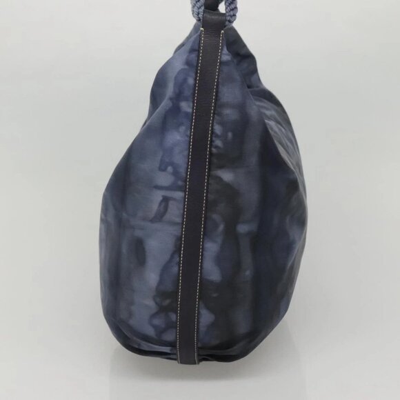 PRADA Shoulder Bag Nylon Blue Silver Auth - Picture 10 of 16